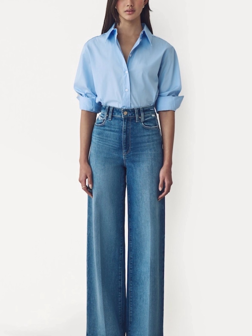 PAIGE Harper Wide-Leg High-Rise Jeans